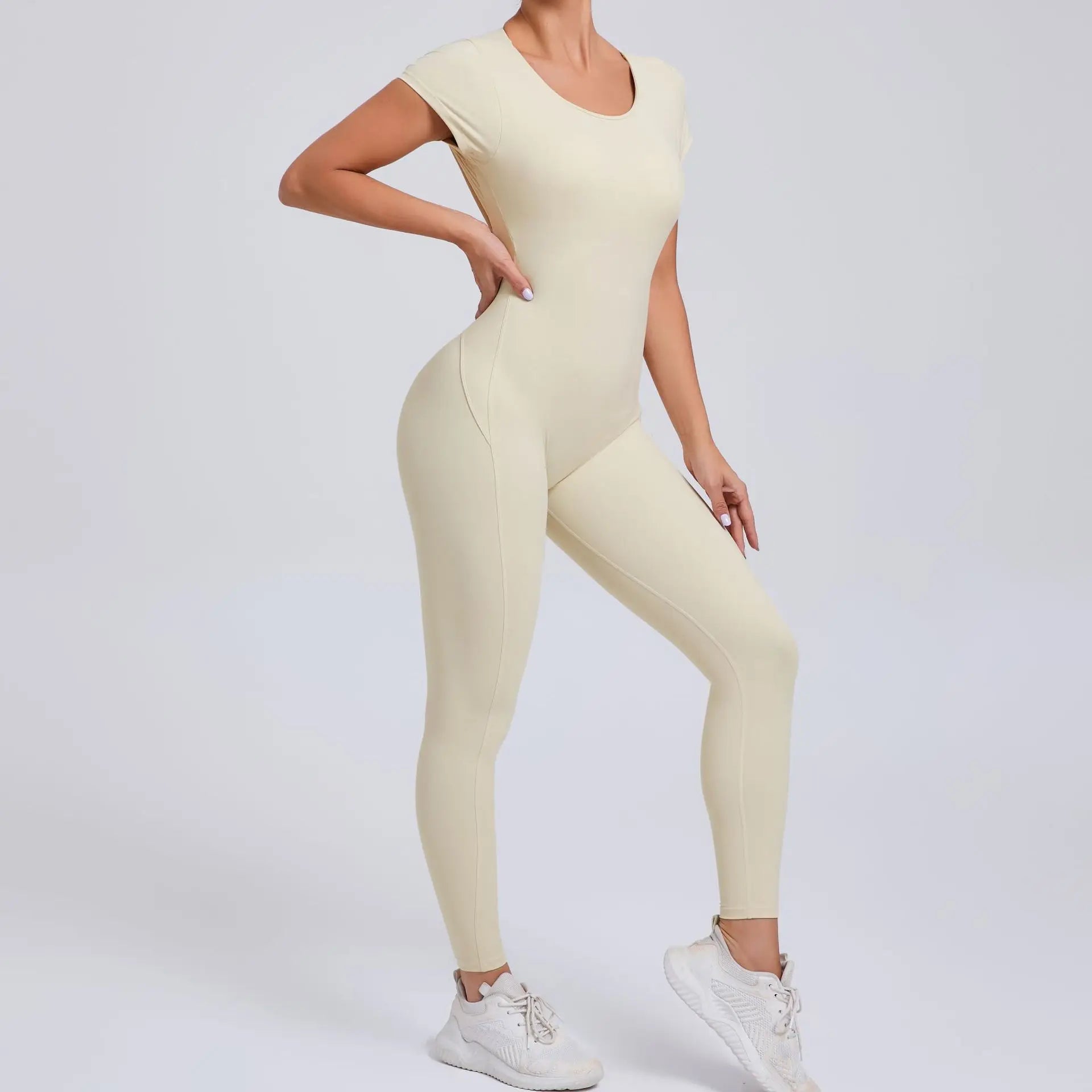 Open Back Yoga Jumpsuit- Nasia