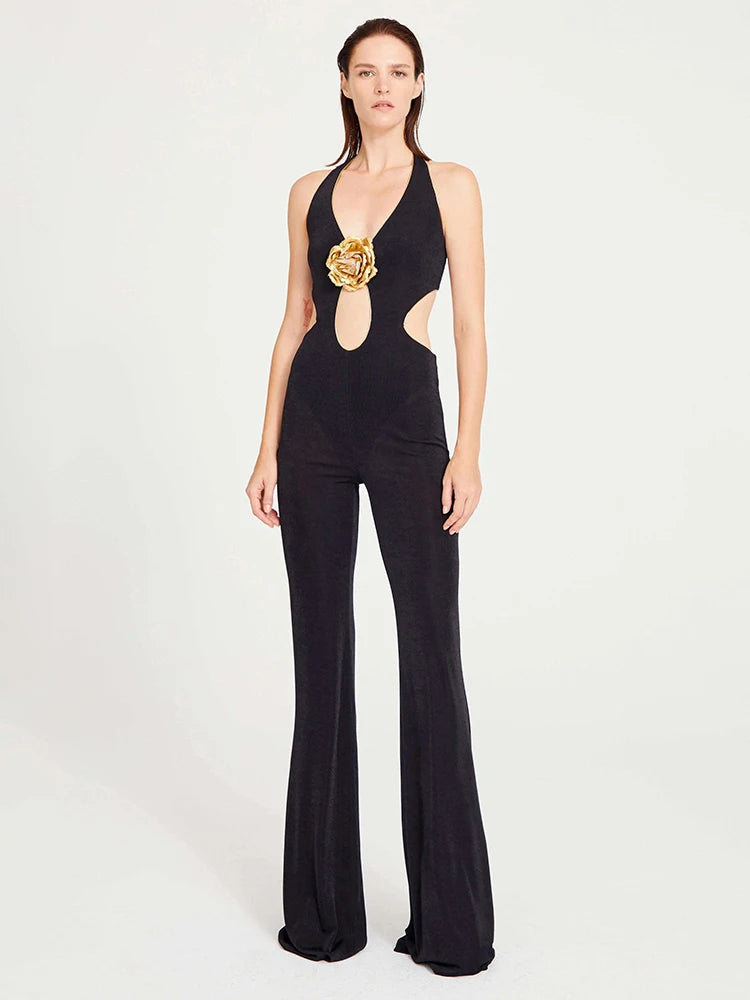 Seraphine Black Gold Jumpsuit