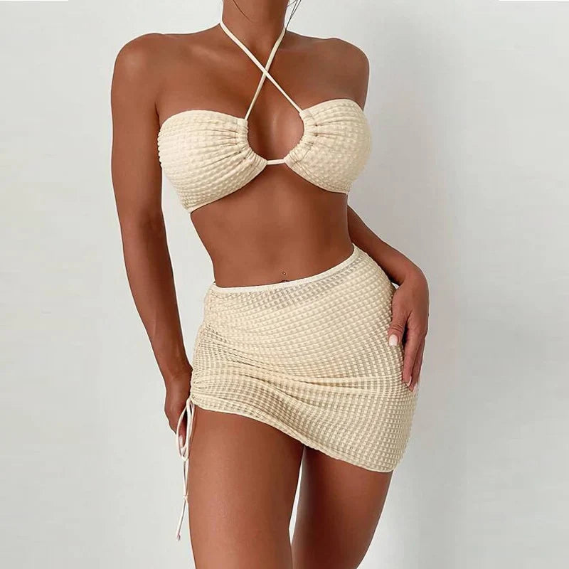 Swimsuit with crochet skirt- Olu