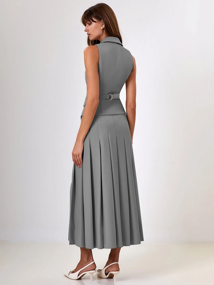 Corvina Pleated Vest Set