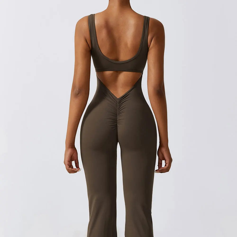 Open Back Yoga Jumpsuit- Tess