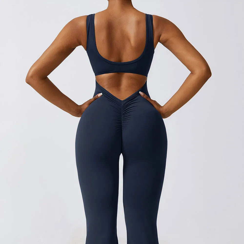 Open Back Yoga Jumpsuit- Tess