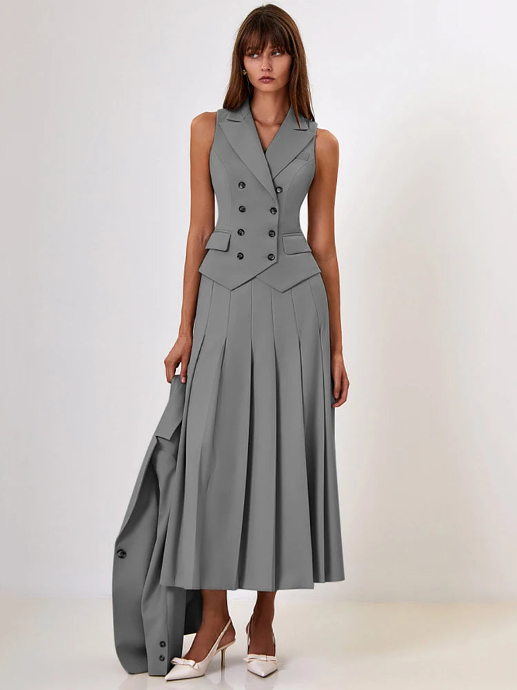 Corvina Pleated Vest Set