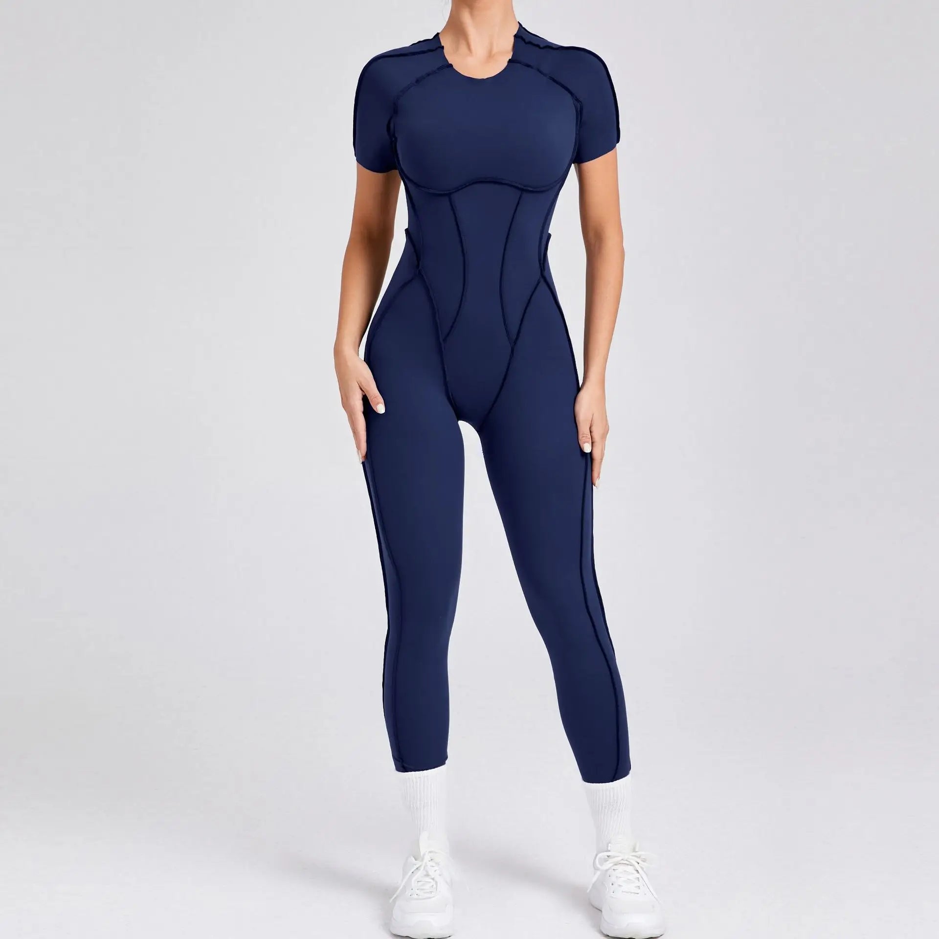 Sporty Geometric Jumpsuit- Juno