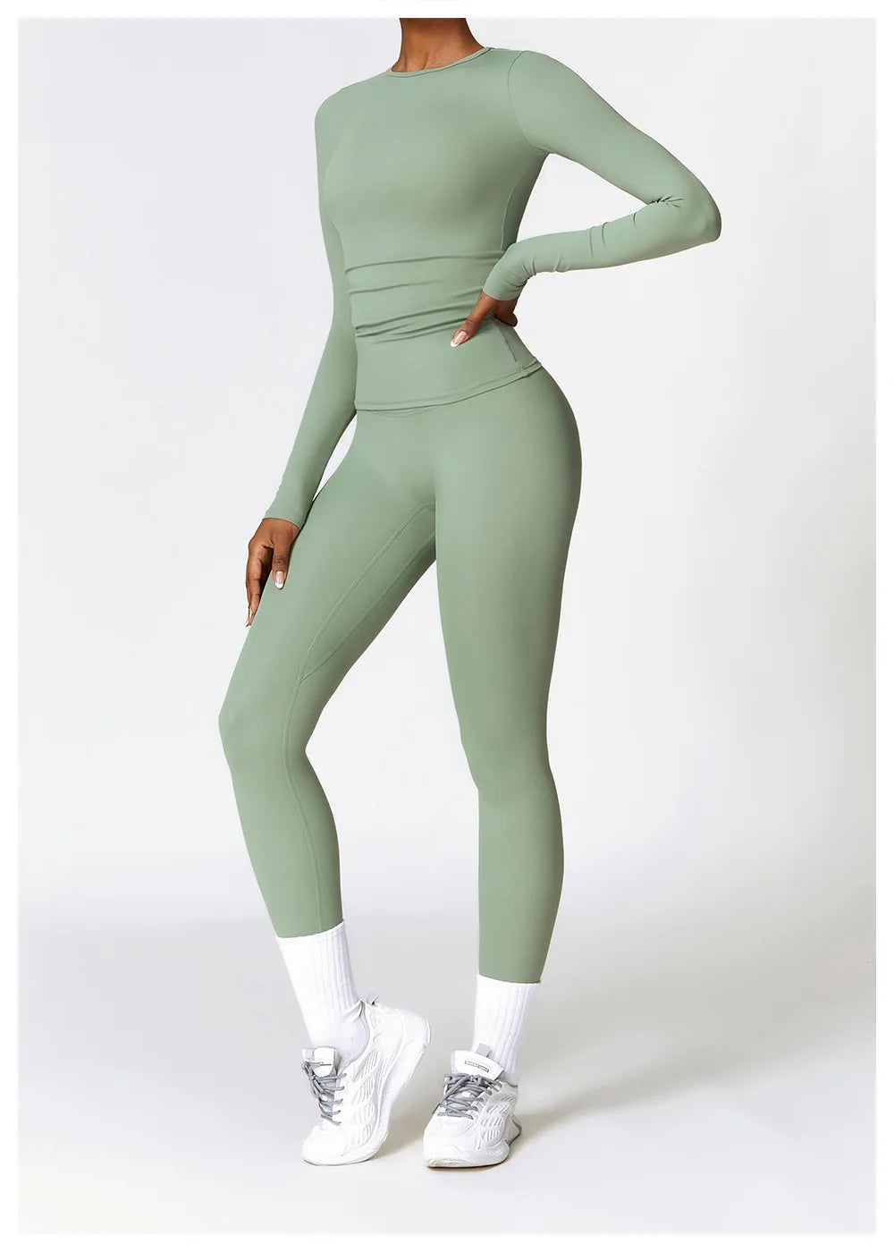 Long Sleeve Yoga Bodysuit Shapewear- Mila