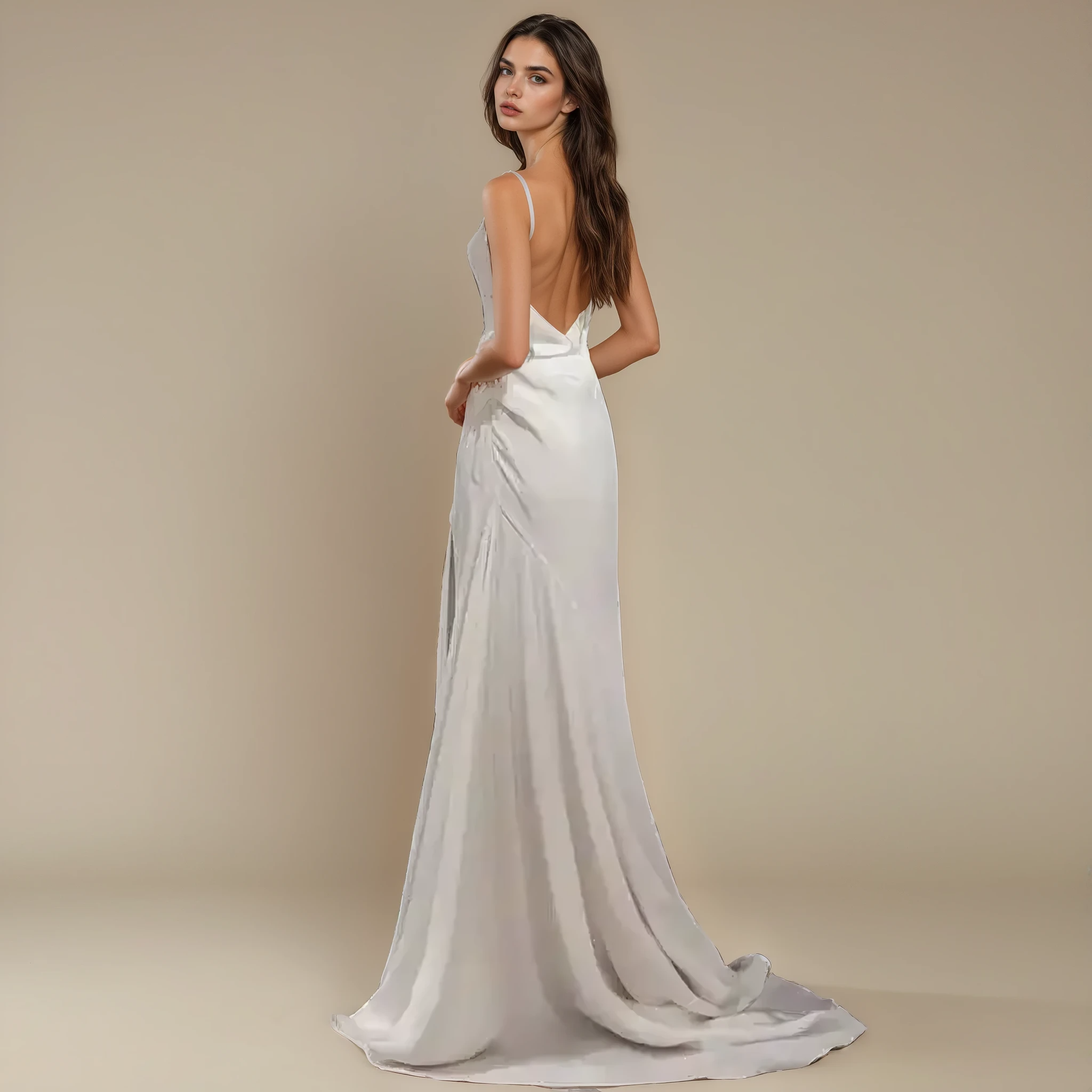 Larivelle Satin Split Gown