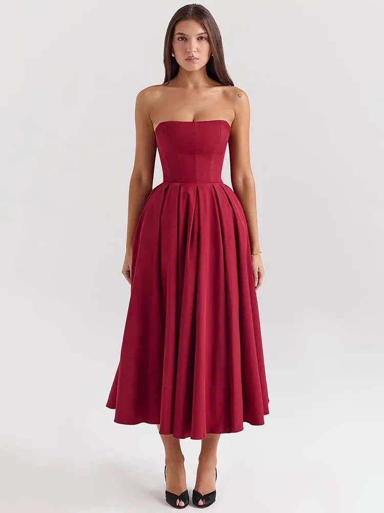 Evelina Pleated Midi
