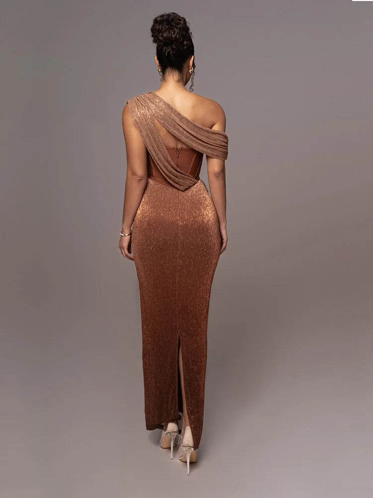 Serenique Glitter Corset Gown