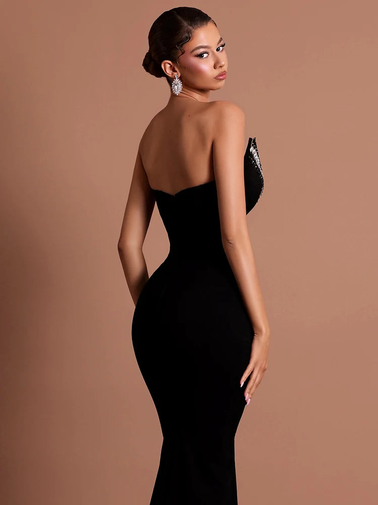 Velmora Rhinestone Gown