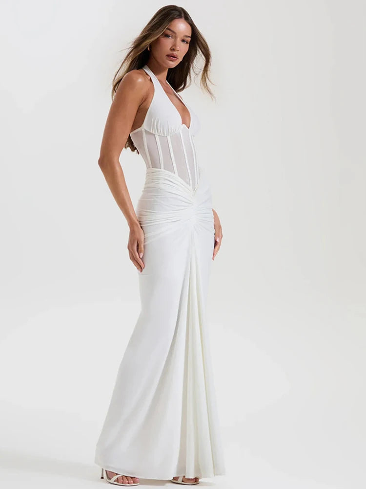 Veyra Patchwork Halter Maxi