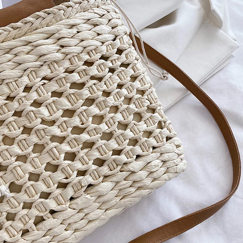 Elegant Square Straw Bag- Miami