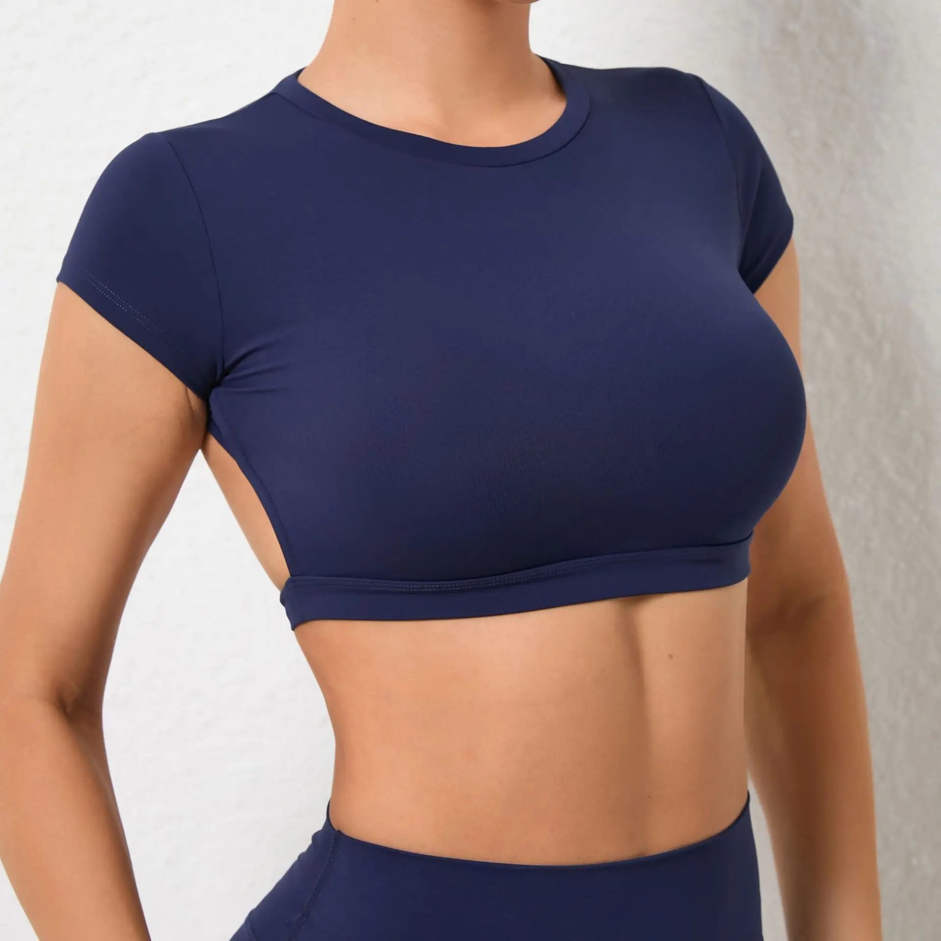 Sporty Open Back Yoga Top- Zoe