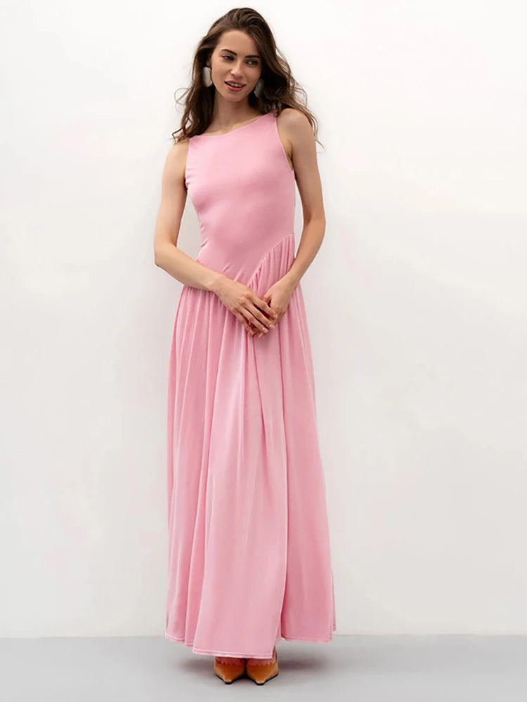Zyra Pink Drape Maxi