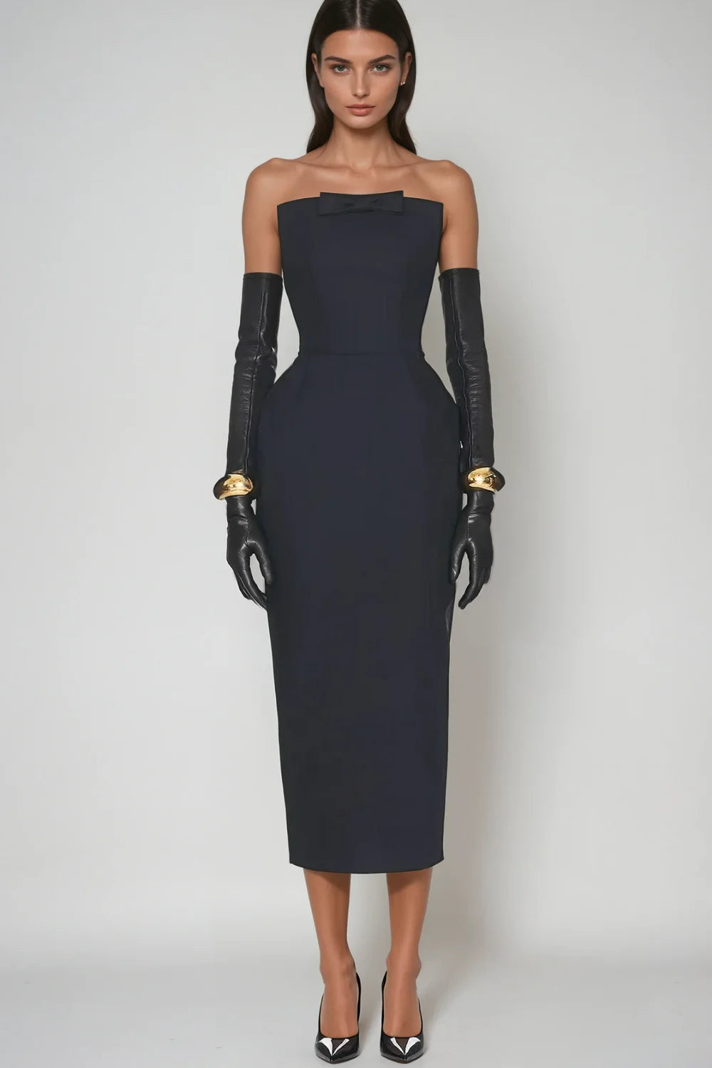 Elara Satin Bow Gown