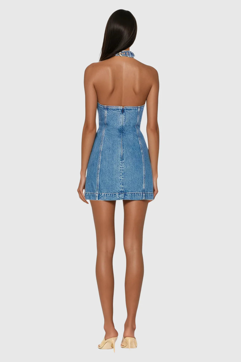 Indigo Buckle Halter Mini