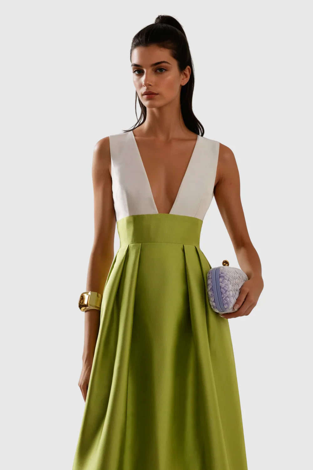 Aria Patchwork Evening Gown