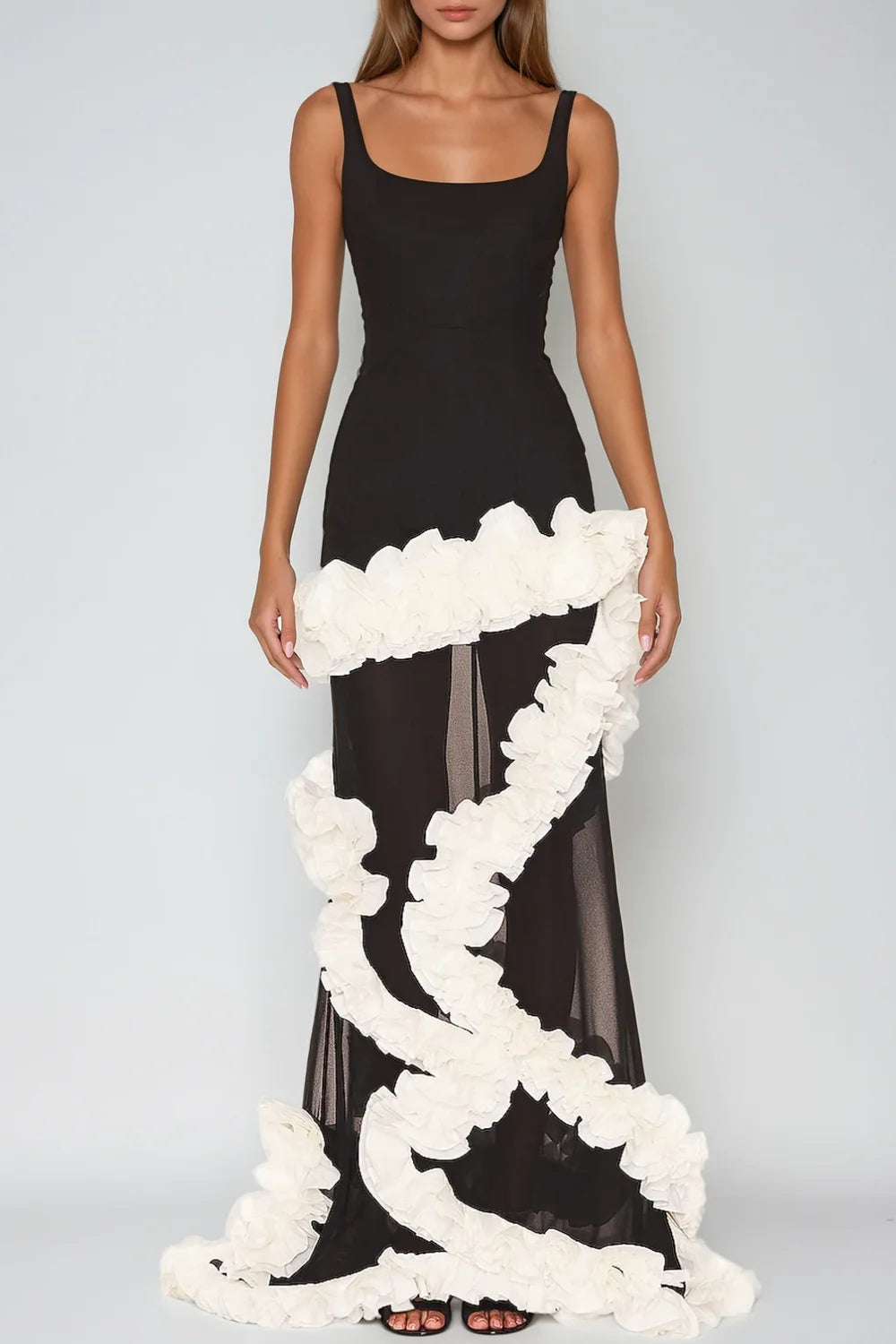 Noa Ruffled Bandage Maxi