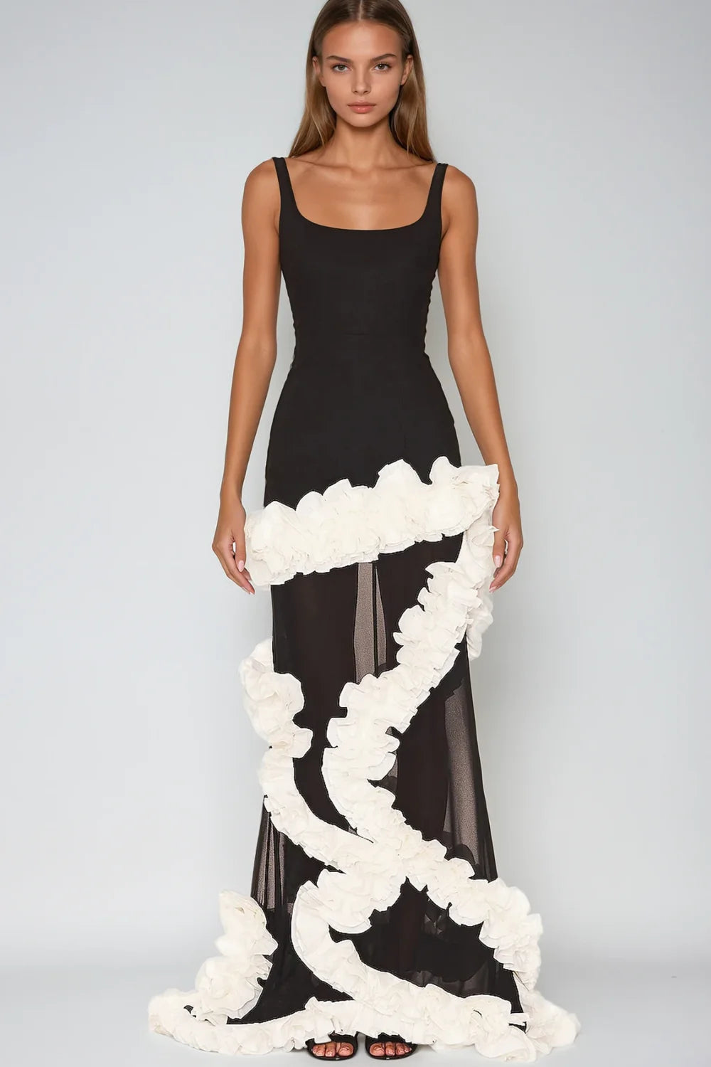 Noa Ruffled Bandage Maxi