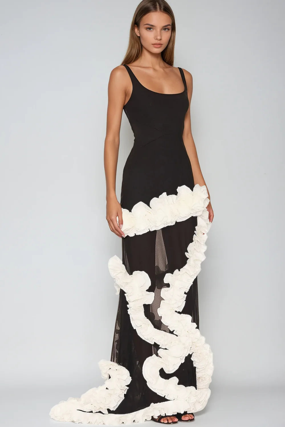 Noa Ruffled Bandage Maxi