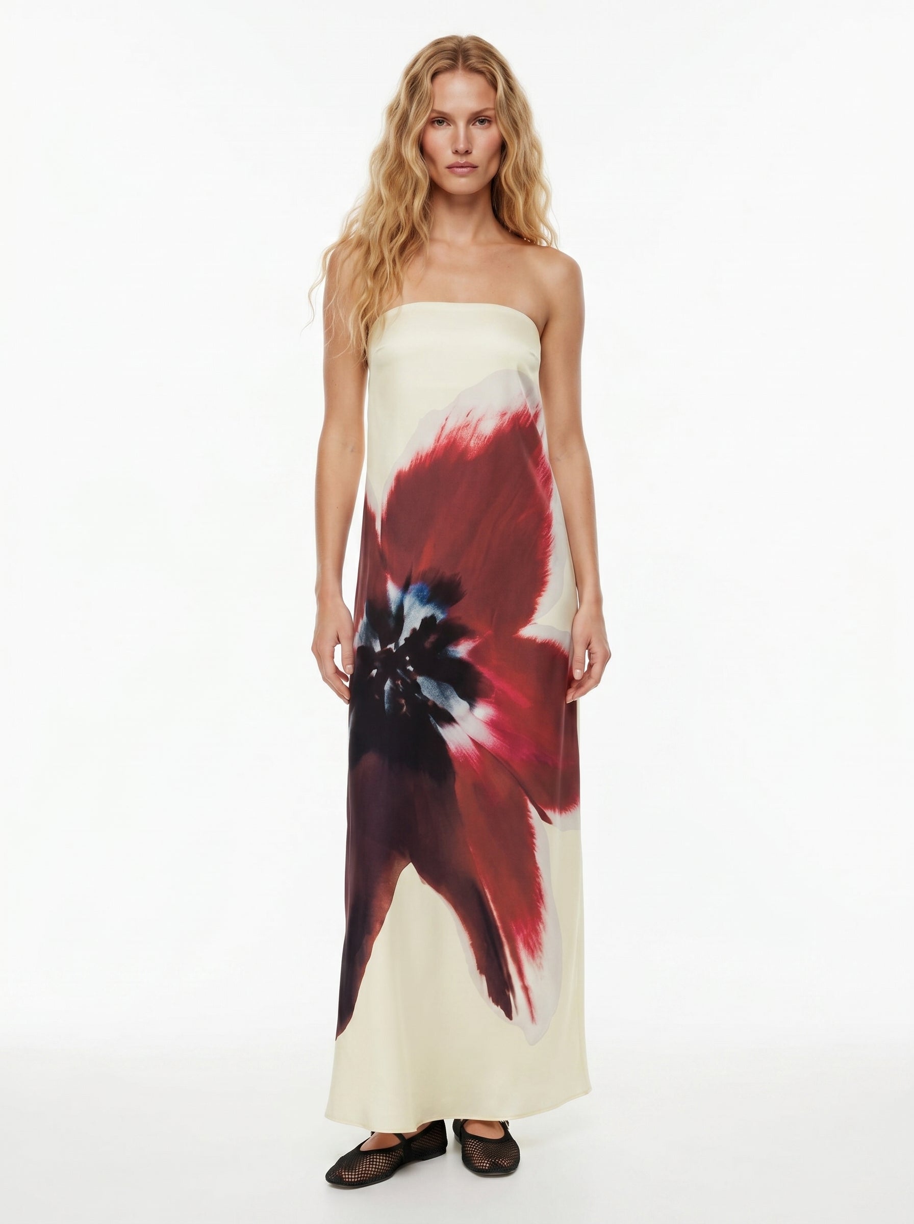 Scarlet Bloom Maxi Dress