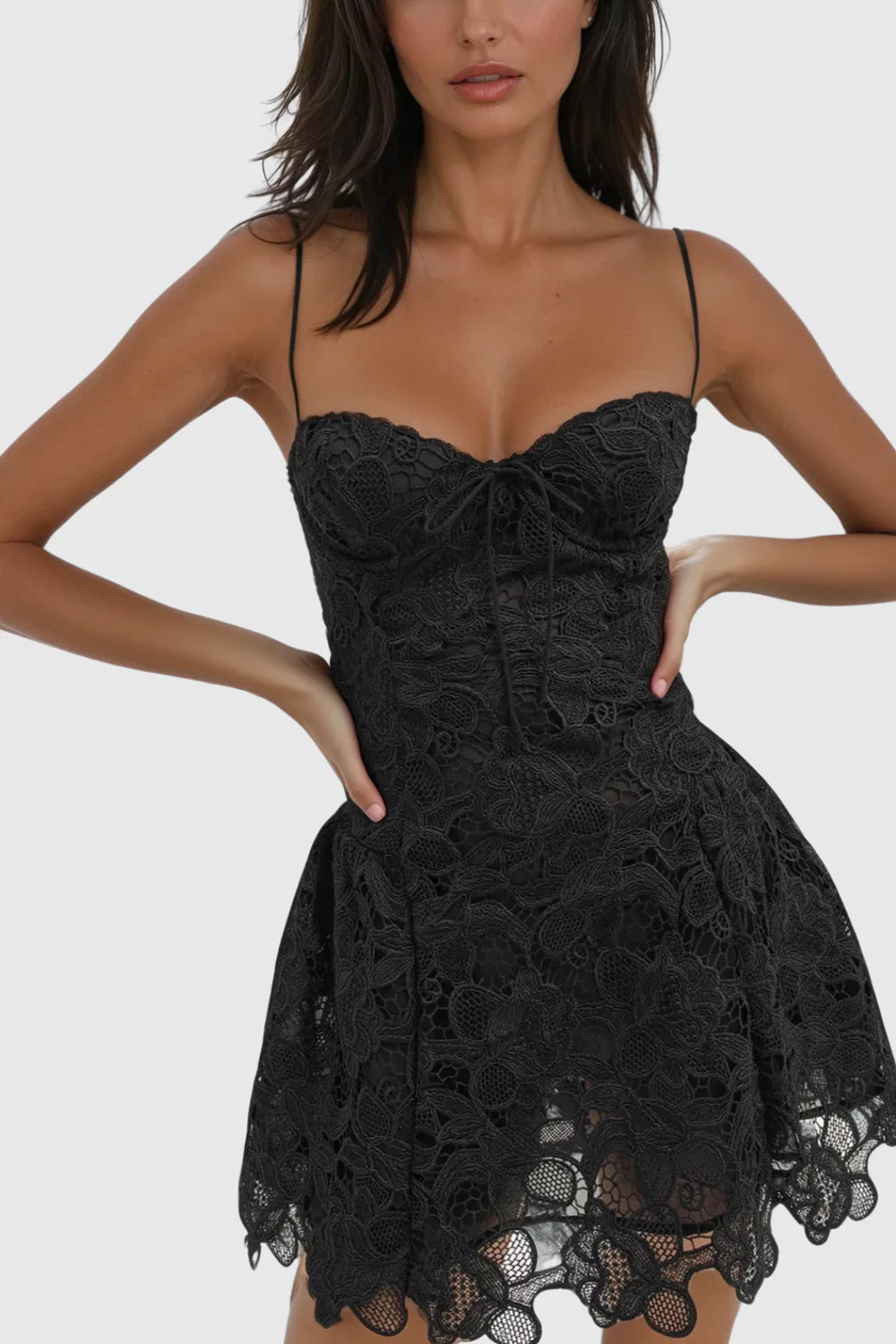 Mila Black Lace Mini
