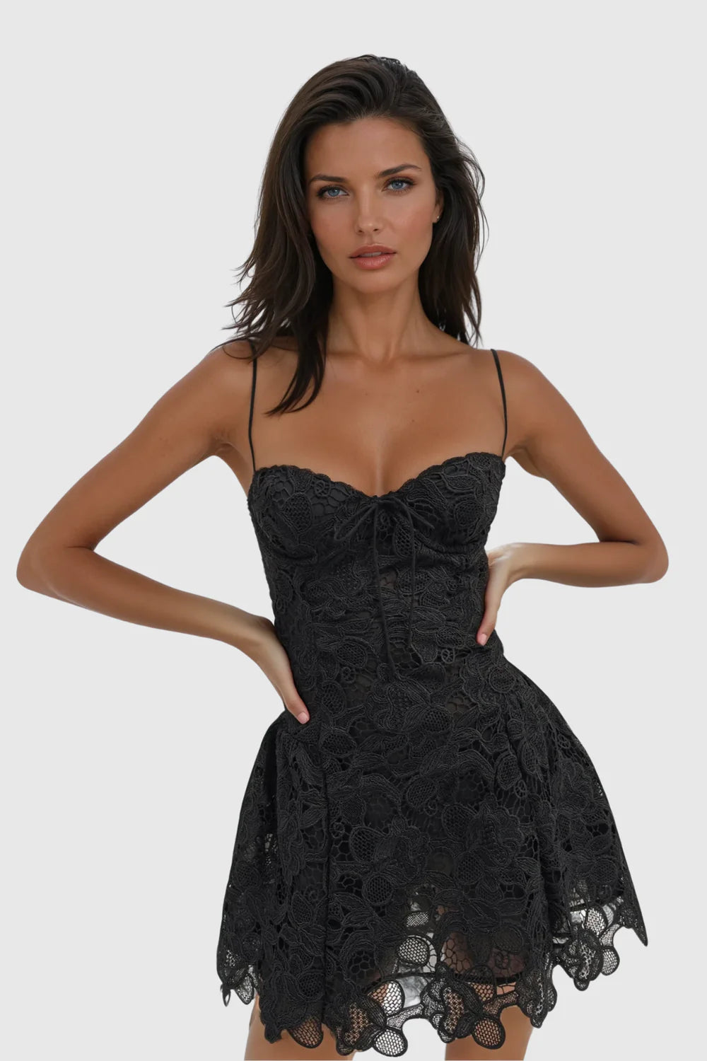 Mila Black Lace Mini