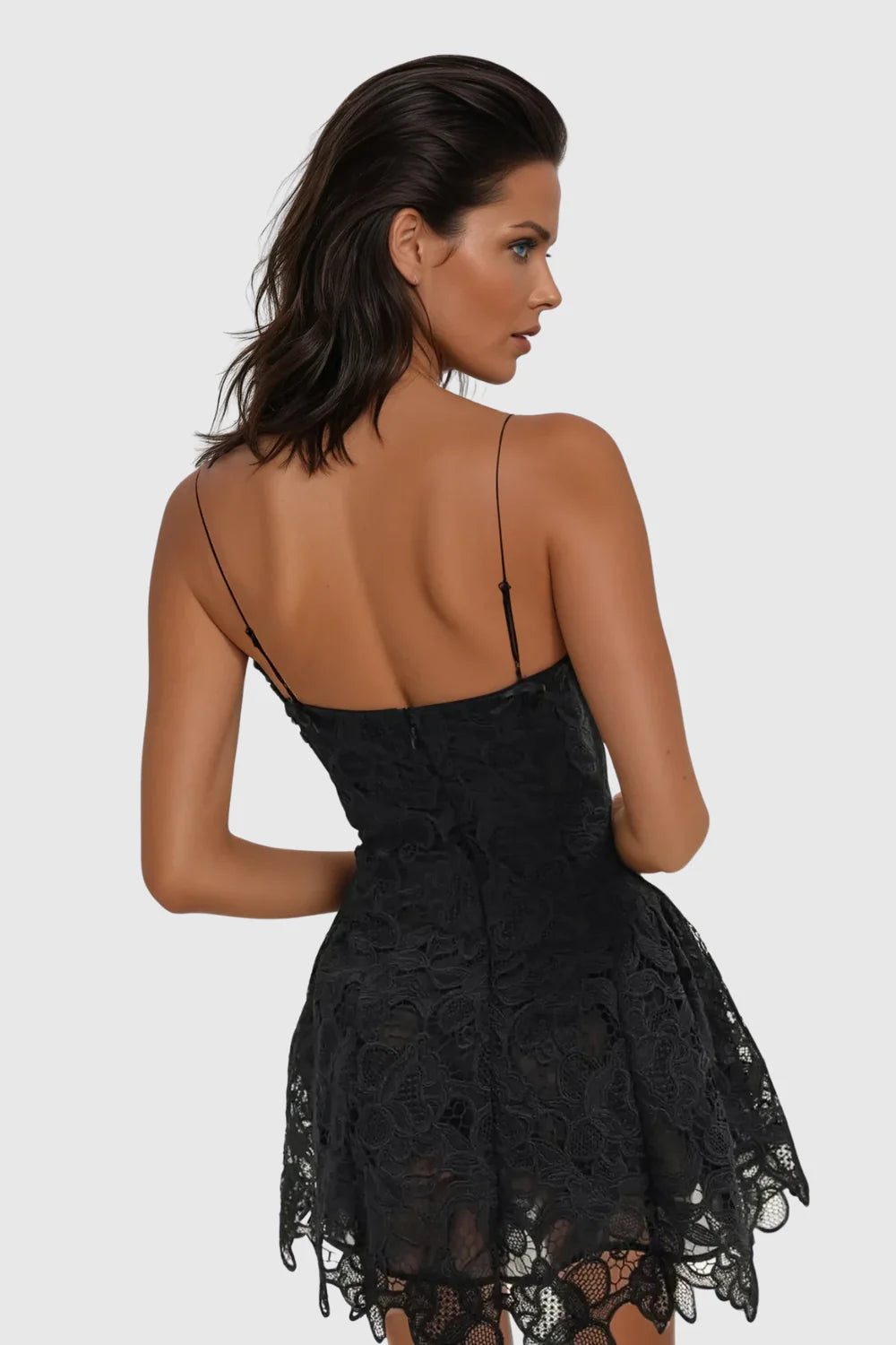 Mila Black Lace Mini